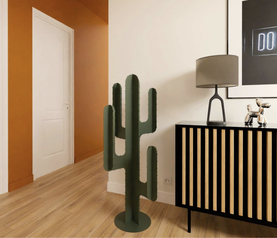 cactus métallique 4 branches pic en intérieur