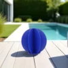 cactus metal boule bleu en exterieur