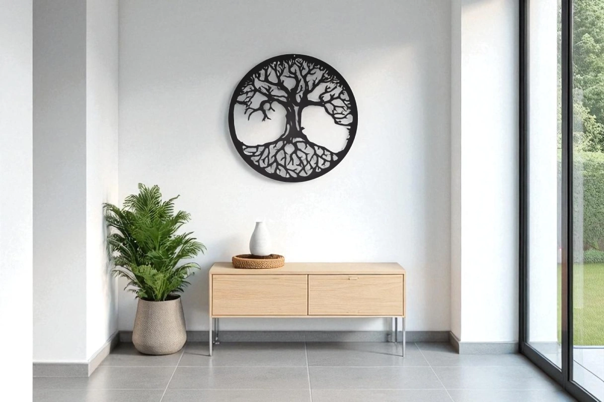 Arbre de vie murale dans une salle