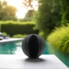 cactus metal boule noir en exterieur