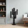 cactus metal 6 branches bleu troué avec pics en interieur