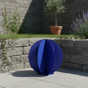 cactus metal boule bleu épineux en exterieur – Normandy Steel