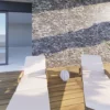 cactus metal boule blanc avec pics en exterieur