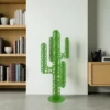 cactus metal 4 branches bleu vert en interieur