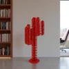 cactus metal 6 branches rouge troué en interieur