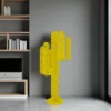 cactus metal 6 branches jaune troué en interieur