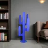 cactus metal 4 branches bleu en interieur