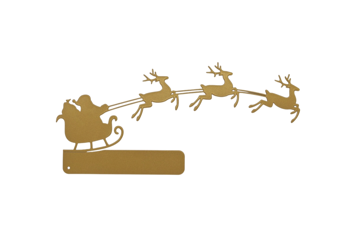 Père Noël décoratif doré en aluminium pere noel décoratif doré en aluminium