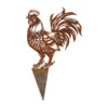 Shilouette d'animal en acier corten représentant un coq – Normandy Steel